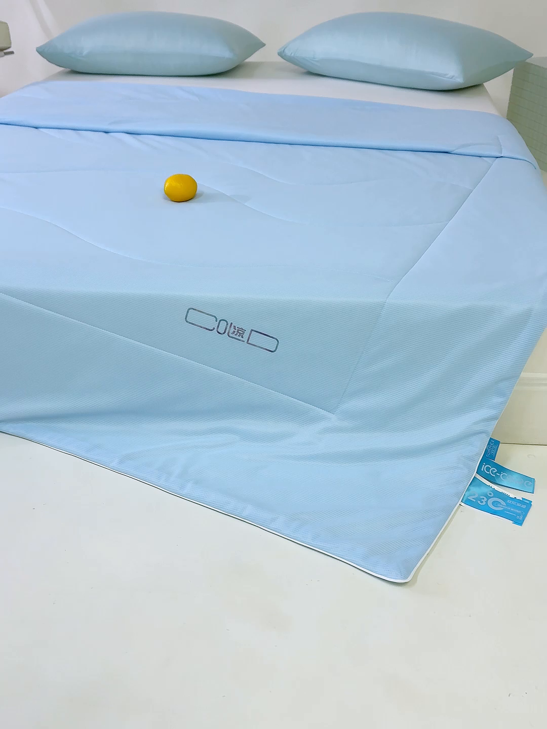91家纺网 家纺一手货源 找家纺 芯恋家居 2026新款A类提花高端素色凉感丝小冰被夏被夏凉被空调被 冰川蓝