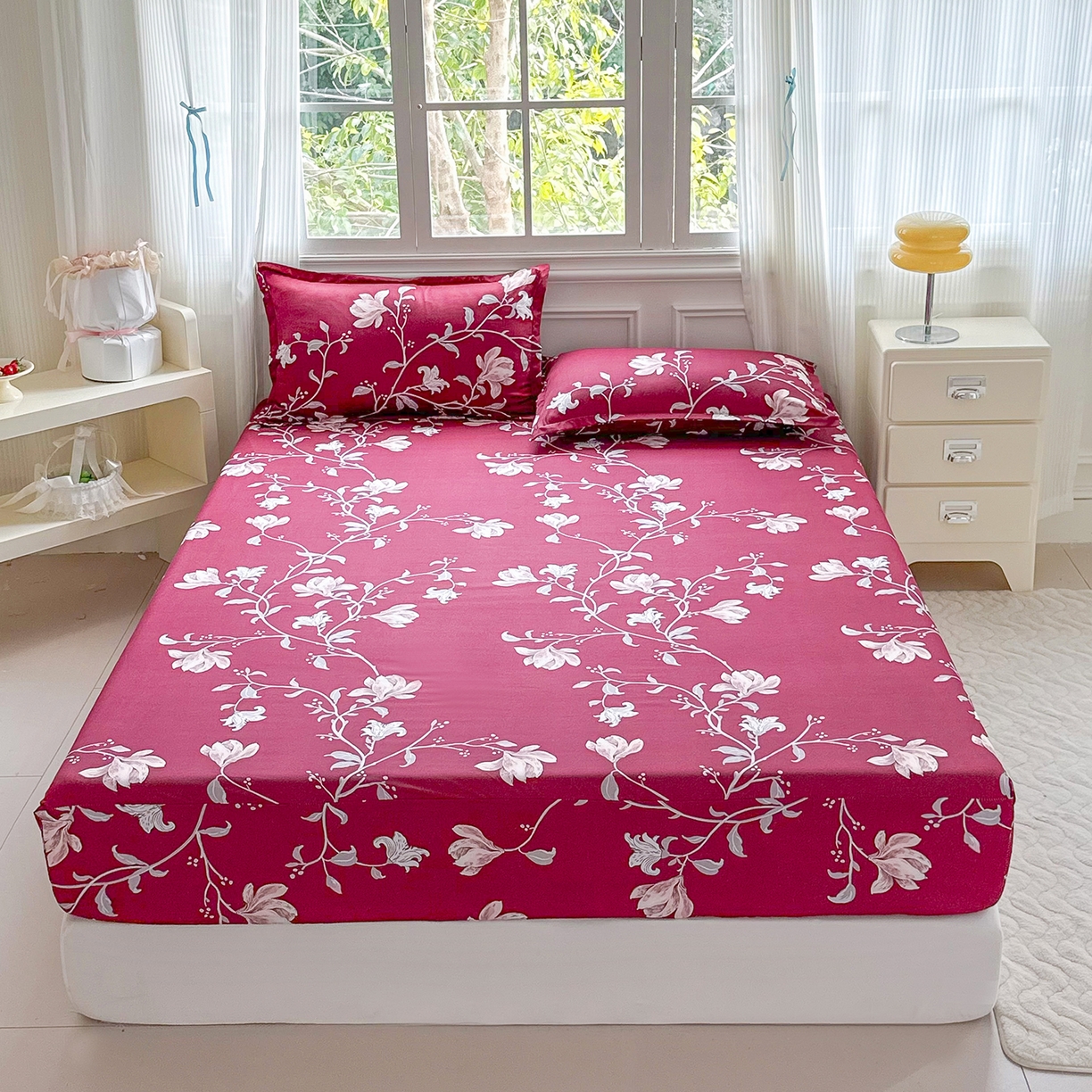 91家纺网 家纺一手货源 找家纺 （总）亿佳人 芦荟棉床笠，外贸跨境单床笠磨毛床笠印花床笠