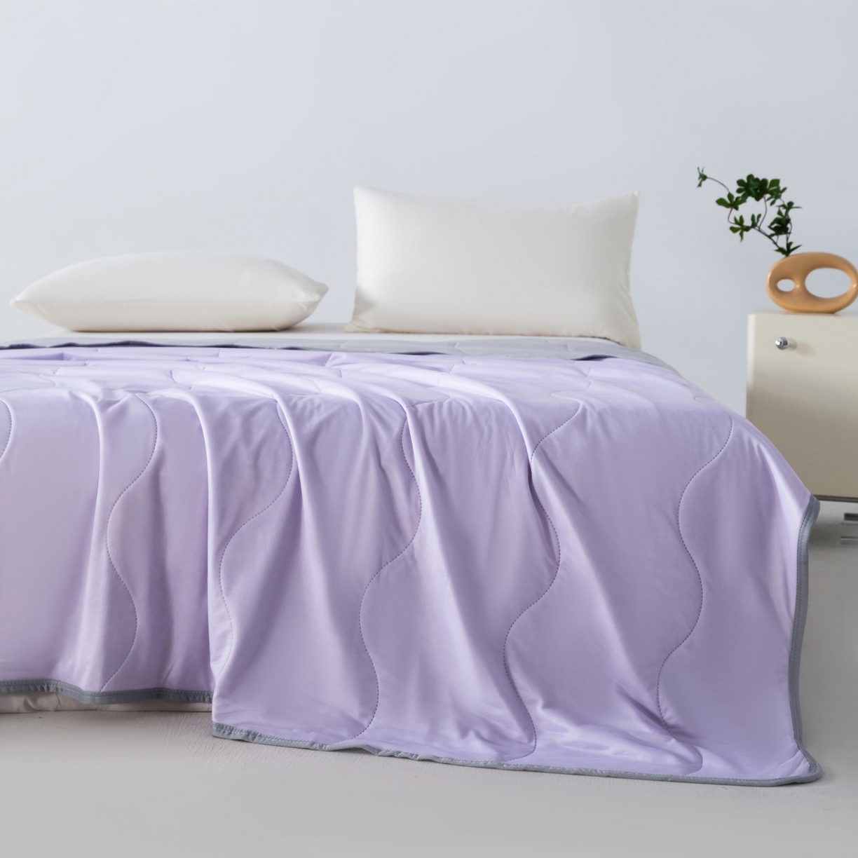 91家纺网 家纺一手货源 找家纺 （总）畅销被业 2026新款凉感丝夏凉被夏被-大波浪