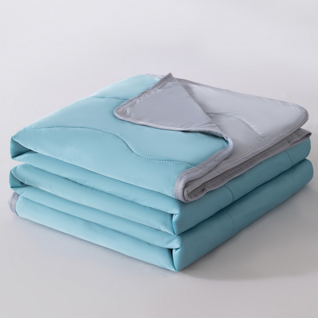 91家纺网 家纺一手货源 找家纺 畅销被业 2026新款凉感丝夏凉被夏被-大波浪 波浪格-墨绿