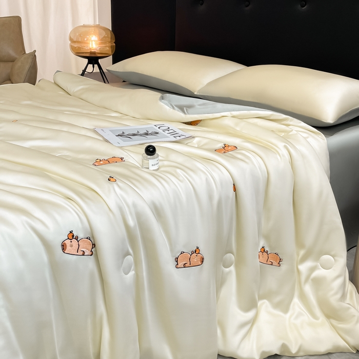 91家纺网 家纺一手货源 找家纺 （总）席佬大 2026新款水洗冰丝夏被 夏被四件套