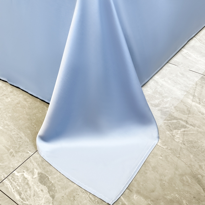 91家纺网 家纺一手货源 找家纺 席佬大 2026新款水洗冰丝夏被 夏被四件套 花朵-奶白蓝