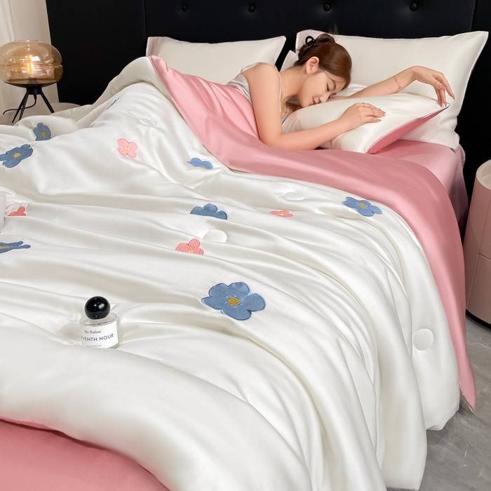 91家纺网 家纺一手货源 找家纺 （总）席佬大 2026新款水洗冰丝夏被 夏被四件套