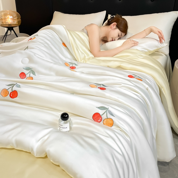 91家纺网 家纺一手货源 找家纺 （总）席佬大 2026新款水洗冰丝夏被 夏被四件套