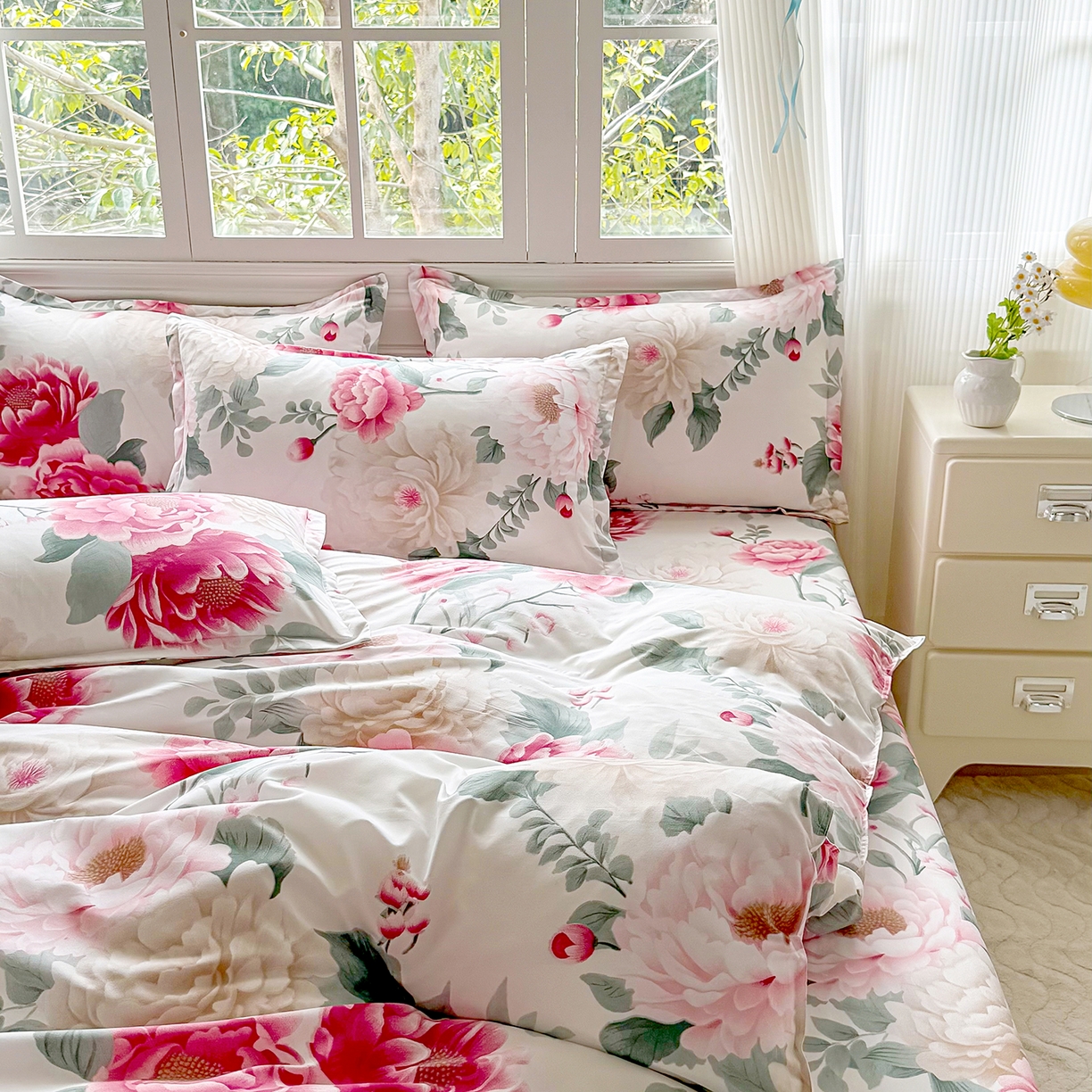 91家纺网 家纺一手货源 找家纺 （总）亿佳人 芦荟棉三四件套，床单，被套，枕套化纤四件套