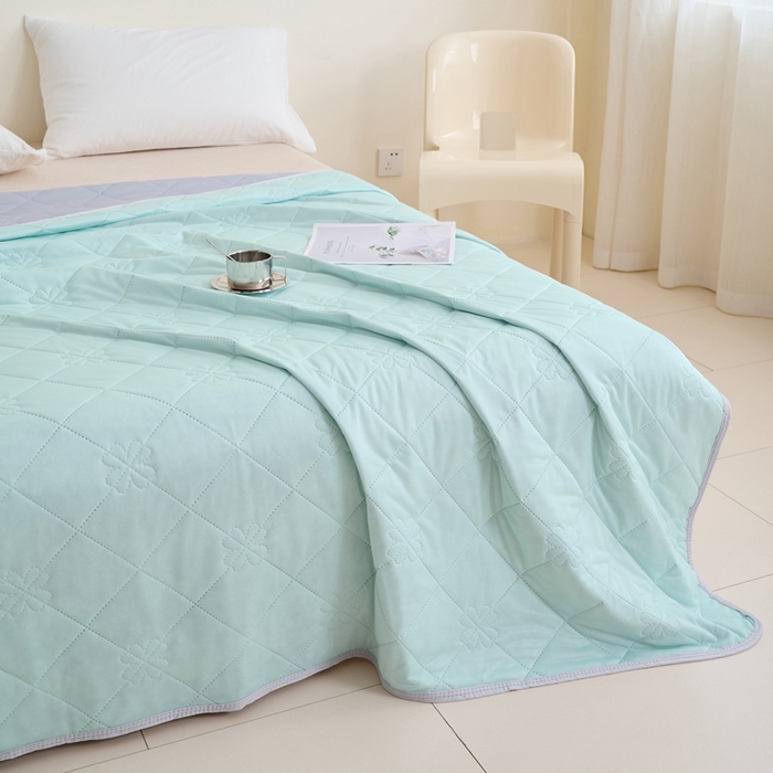 91家纺网 家纺一手货源 找家纺 （总）畅销被业 2026新款跨境外贸凉感丝纯色压花夏被系列