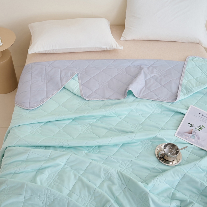 91家纺网 家纺一手货源 找家纺 （总）畅销被业 2026新款跨境外贸凉感丝纯色压花夏被系列