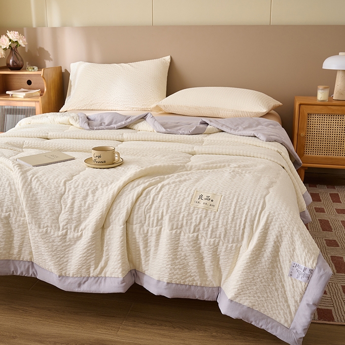 91家纺网 家纺一手货源 找家纺 （总）畅销被业 2026新款水洗棉泡泡格夏被