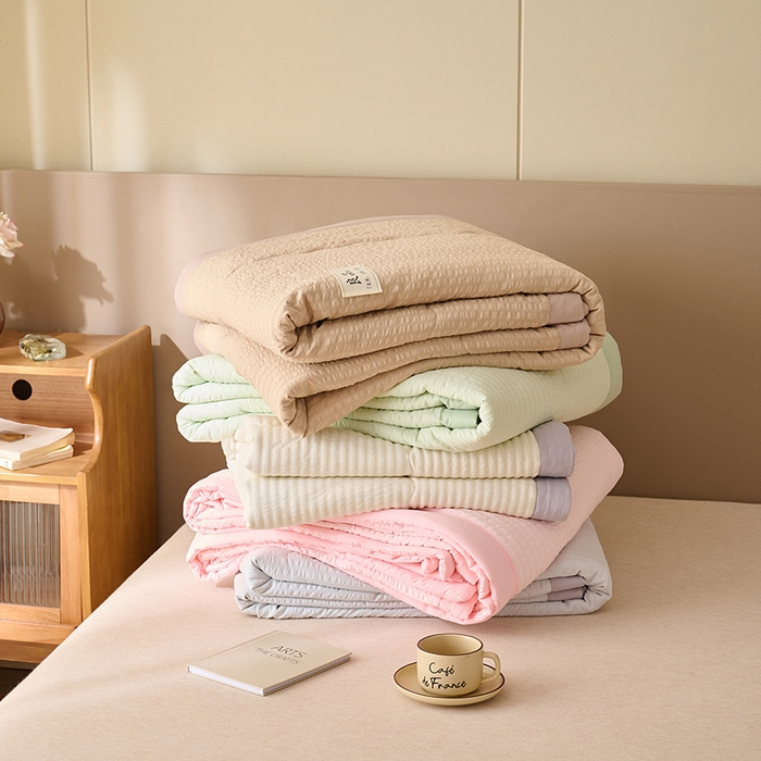 畅销被业 2026新款水洗棉泡泡格夏被 组合图