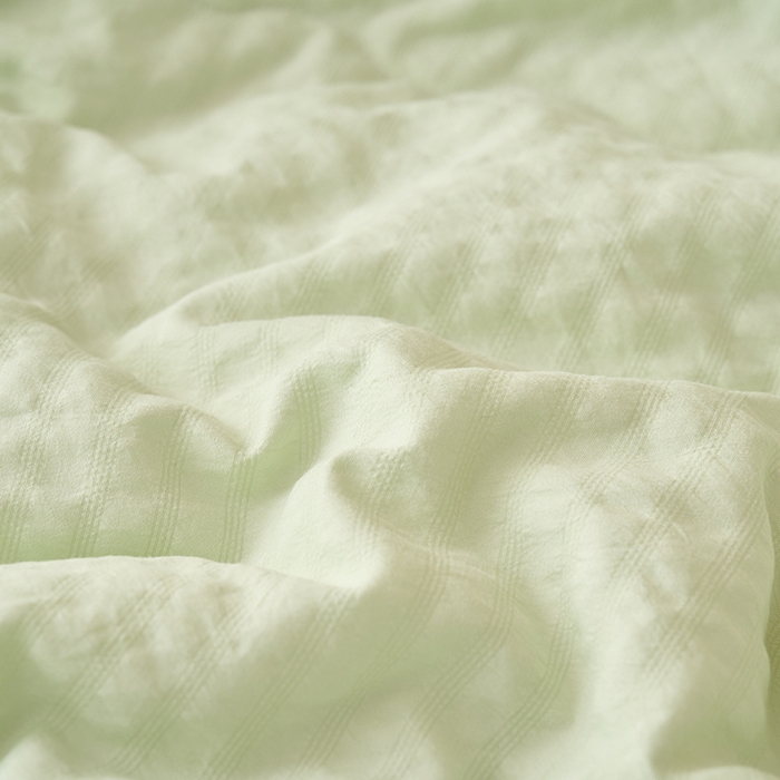 91家纺网 家纺一手货源 找家纺 畅销被业 2026新款水洗棉泡泡格夏被 泡泡格-浅绿