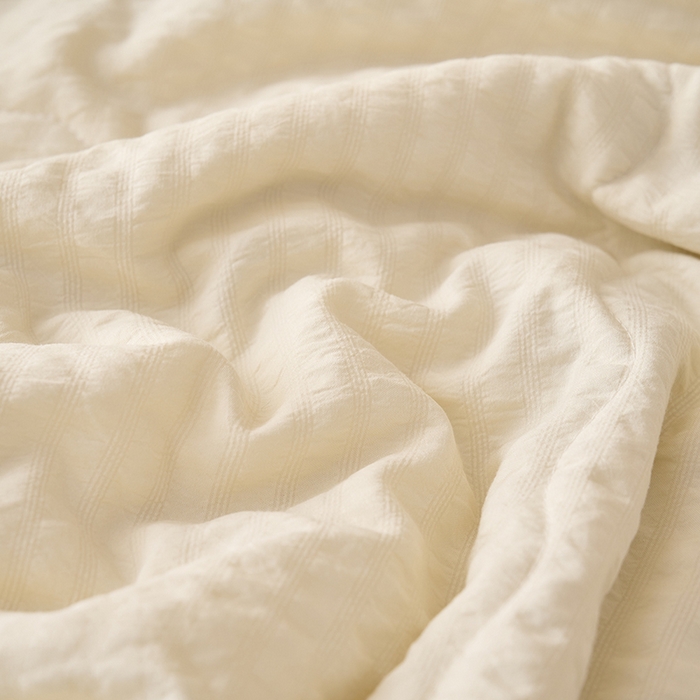 91家纺网 家纺一手货源 找家纺 畅销被业 2026新款水洗棉泡泡格夏被 泡泡格-奶白