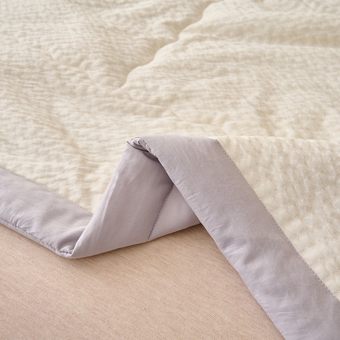 91家纺网 家纺一手货源 找家纺 畅销被业 2026新款水洗棉泡泡格夏被 泡泡格-奶白