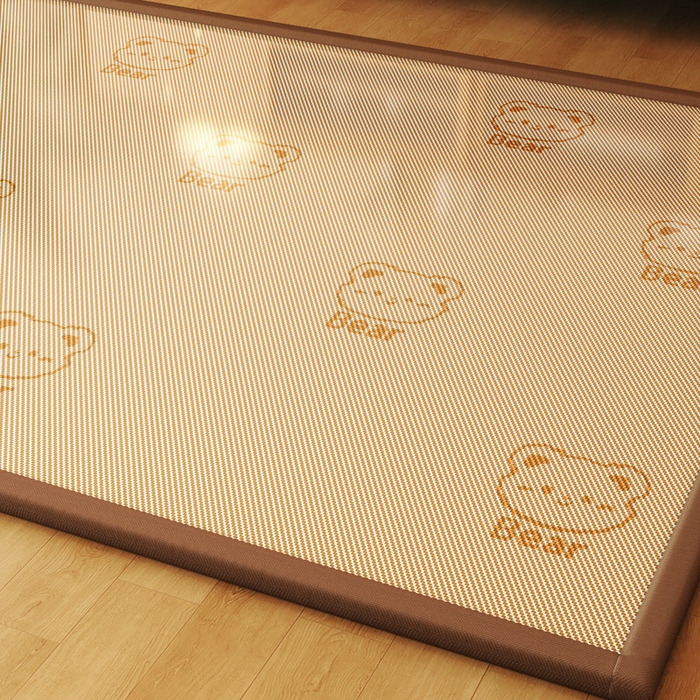 91家纺网 家纺一手货源 找家纺 （总）席佬大 2026新款2cm凉席席子地垫冰藤地垫客厅打地铺-甜蜜熊