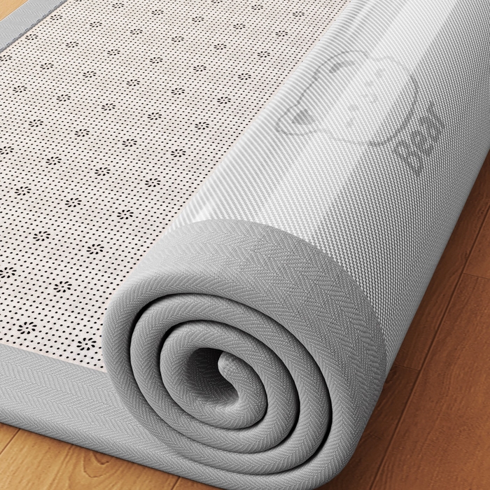 91家纺网 家纺一手货源 找家纺 席佬大 2026新款2cm凉席席子地垫冰藤地垫客厅打地铺-甜蜜熊 灰色