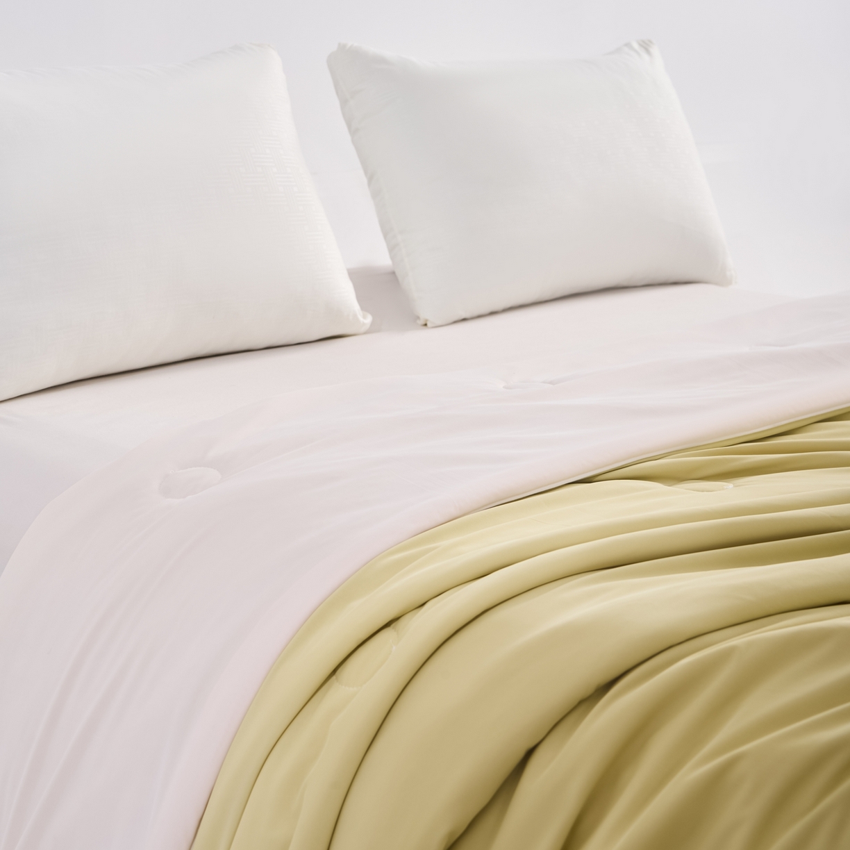 91家纺网 家纺一手货源 找家纺 苏羿家纺 2026春夏新款A类踩棉工艺凉感丝纯色夏被空调被夏凉被 被子被芯 奶油白+芝士黄