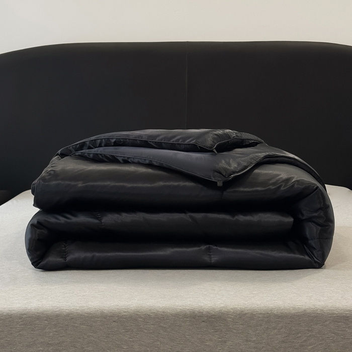 91家纺网 家纺一手货源 找家纺 畅销被业 2026新款仿真丝夏被夏凉被空调被（外贸跨境） 仿真丝-高级黑色