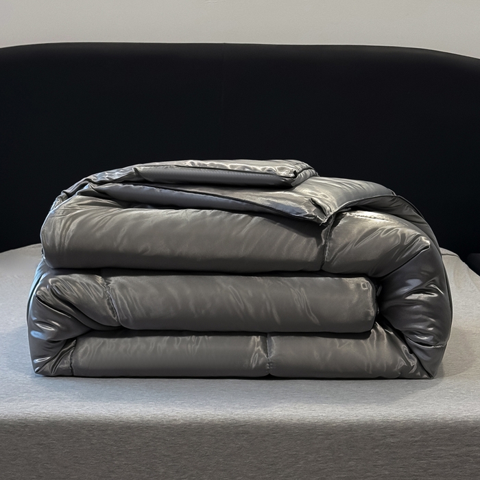91家纺网 家纺一手货源 找家纺 畅销被业 2026新款仿真丝夏被夏凉被空调被（外贸跨境） 仿真丝-高级灰色