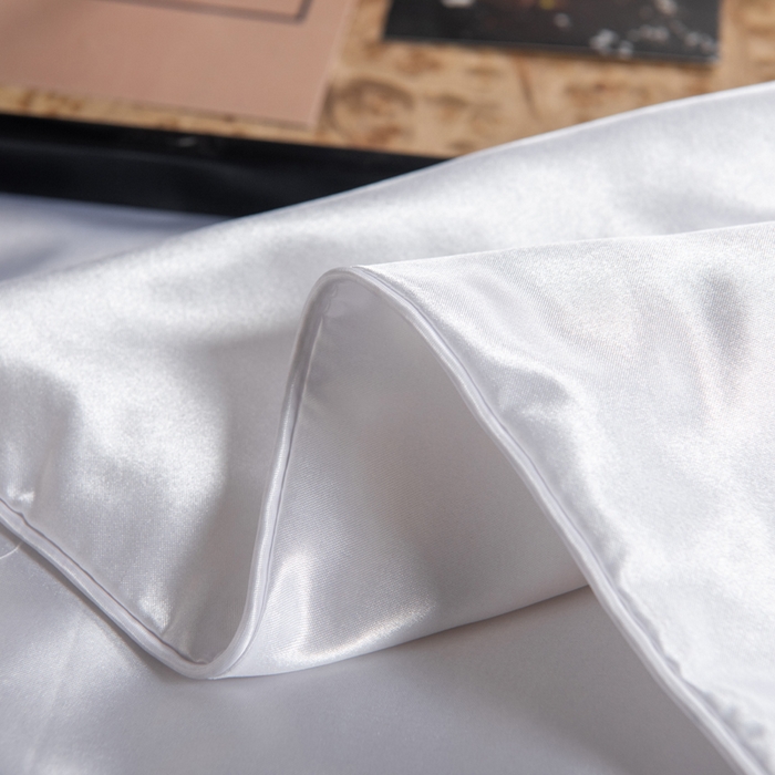 91家纺网 家纺一手货源 找家纺 畅销被业 2026新款仿真丝夏被夏凉被空调被（外贸跨境） 仿真丝-珍珠白色