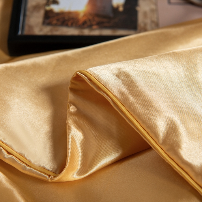 91家纺网 家纺一手货源 找家纺 畅销被业 2026新款仿真丝夏被夏凉被空调被（外贸跨境） 仿真丝-香槟金色