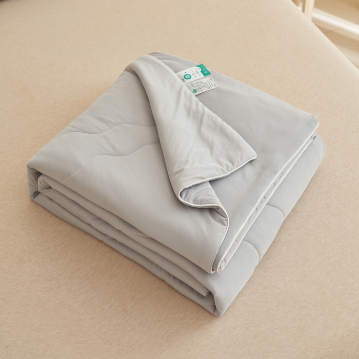 91家纺网 家纺一手货源 找家纺 畅销被业 2026新款凉感丝抗菌羽丝棉夏被夏凉被空调被 灰色