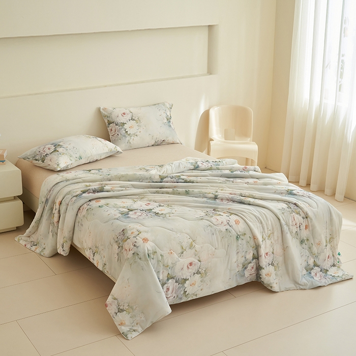 91家纺网 家纺一手货源 找家纺 （总）畅销被业 2026新款卡通印花跨境外贸有氨凉感丝冰淇淋夏凉被空调被