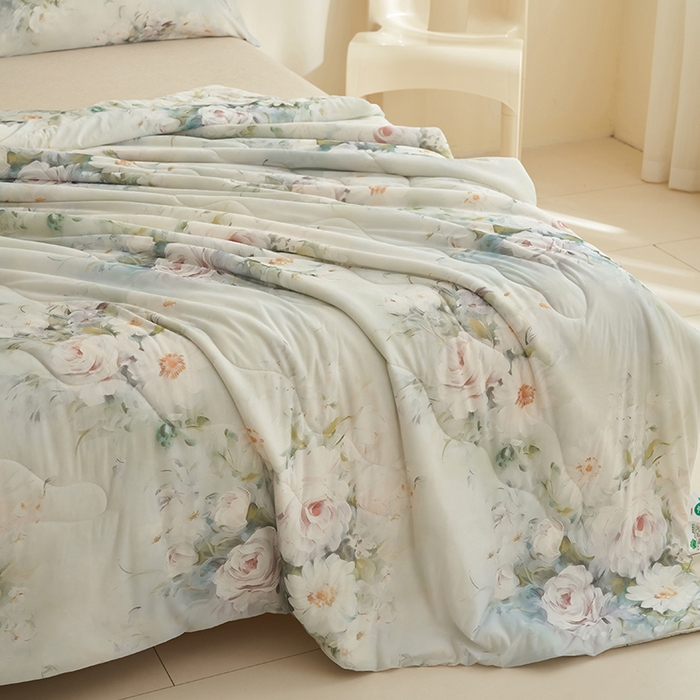 91家纺网 家纺一手货源 找家纺 （总）畅销被业 2026新款卡通印花跨境外贸有氨凉感丝冰淇淋夏凉被空调被