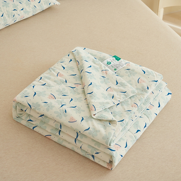 91家纺网 家纺一手货源 找家纺 畅销被业 2026新款卡通印花跨境外贸有氨凉感丝冰淇淋夏凉被空调被 顶呱呱