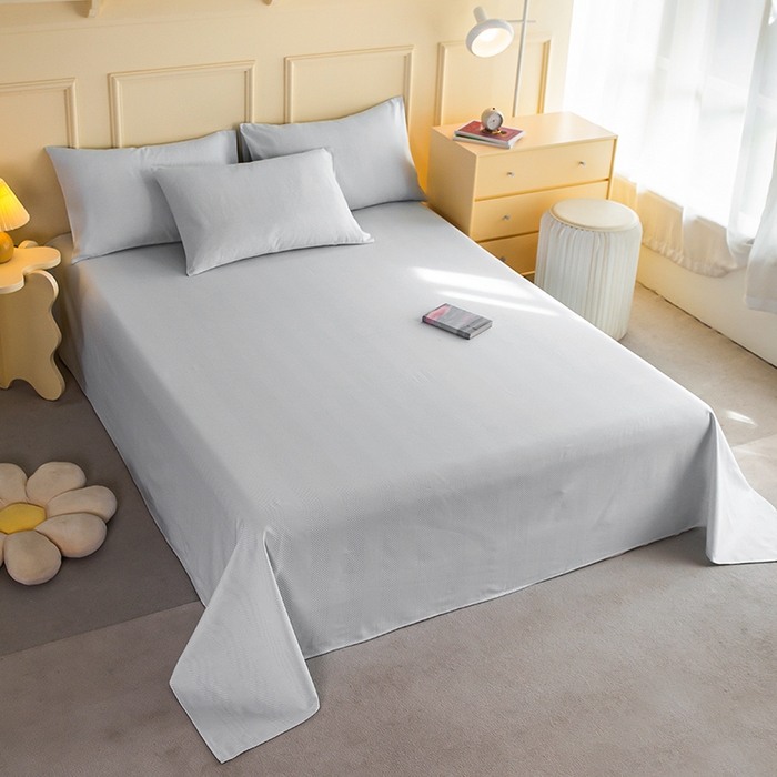 91家纺网 家纺一手货源 找家纺 慕尚家纺 2026新款全棉纯棉老粗布凉席席子 艾米-灰