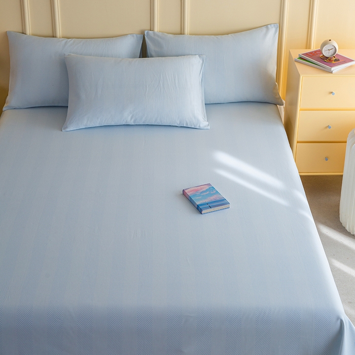 91家纺网 家纺一手货源 找家纺 慕尚家纺 2026新款全棉纯棉老粗布凉席席子 艾米-蓝