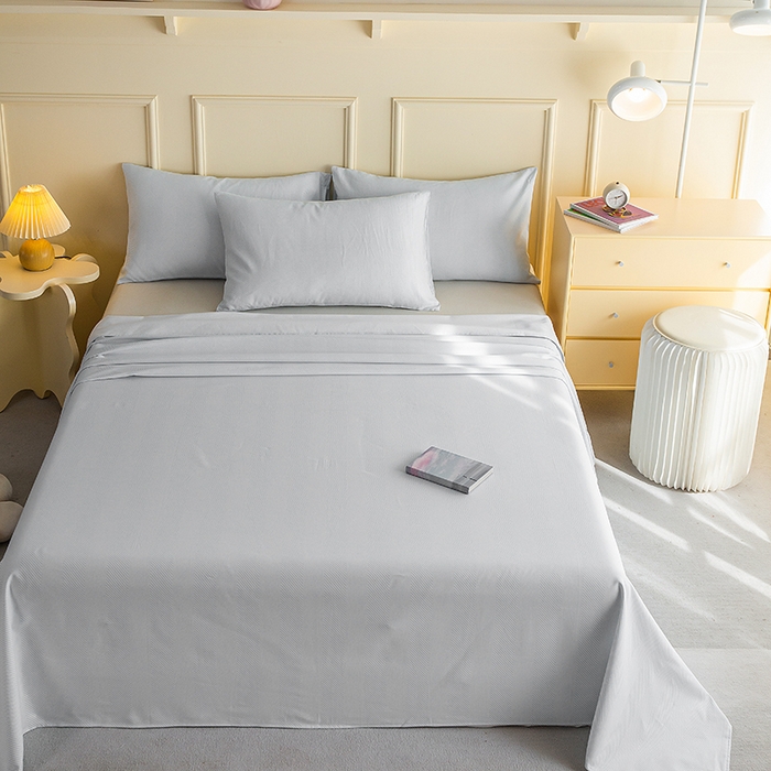 91家纺网 家纺一手货源 找家纺 慕尚家纺 2026新款全棉纯棉老粗布凉席席子 艾米-灰