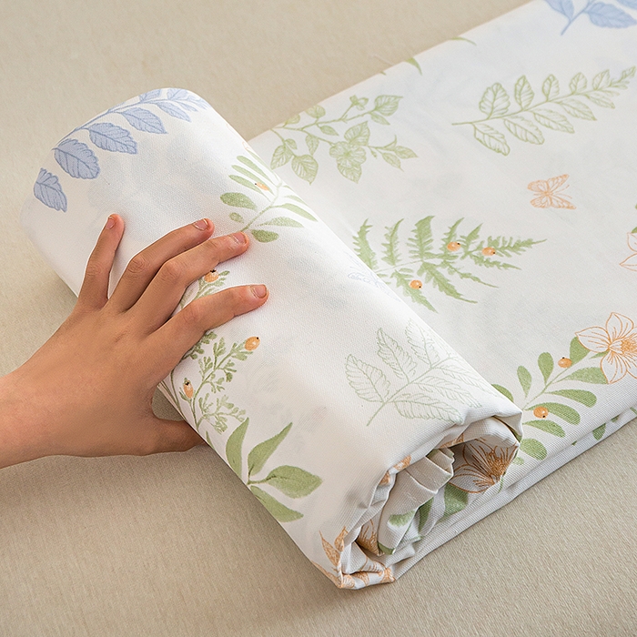 91家纺网 家纺一手货源 找家纺 慕尚家纺 2026新款全棉纯棉老粗布凉席席子 青枝漫叶