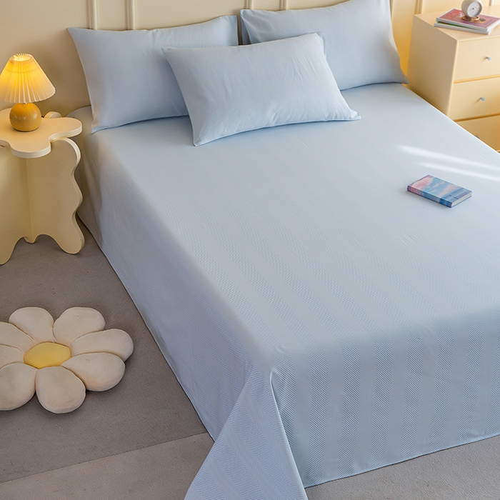 91家纺网 家纺一手货源 找家纺 慕尚家纺 2026新款全棉纯棉老粗布凉席席子 艾米-蓝