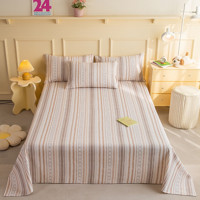 91家纺网 家纺一手货源 找家纺 慕尚家纺 2026新款全棉纯棉老粗布凉席席子 拾光-咖