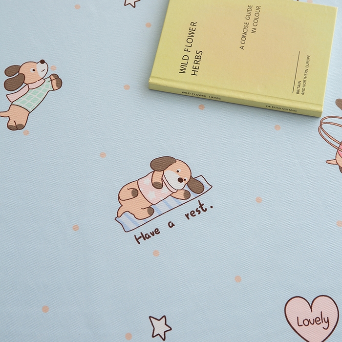 91家纺网 家纺一手货源 找家纺 慕尚家纺 2026新款全棉纯棉老粗布凉席席子 小狗日记