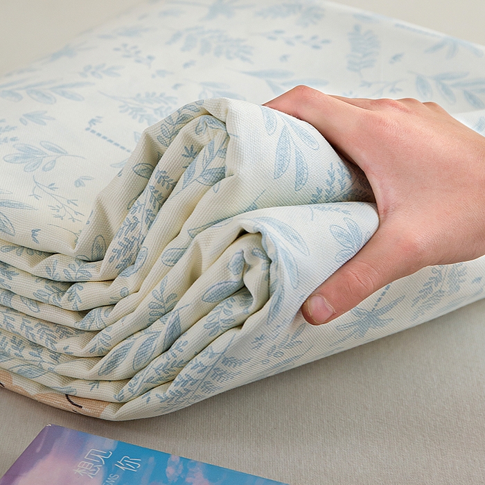 91家纺网 家纺一手货源 找家纺 慕尚家纺 2026新款全棉纯棉老粗布凉席席子 林间萌宠