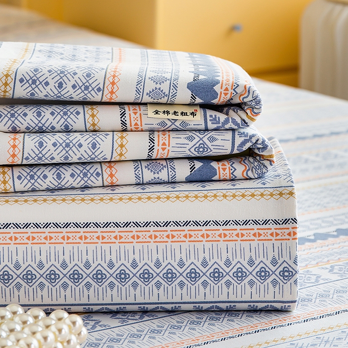 91家纺网 家纺一手货源 找家纺 （总）慕尚家纺 2026新款全棉纯棉老粗布凉席席子