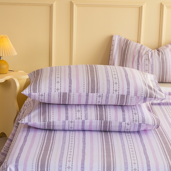 91家纺网 家纺一手货源 找家纺 慕尚家纺 2026新款全棉纯棉老粗布凉席席子 拾光-紫