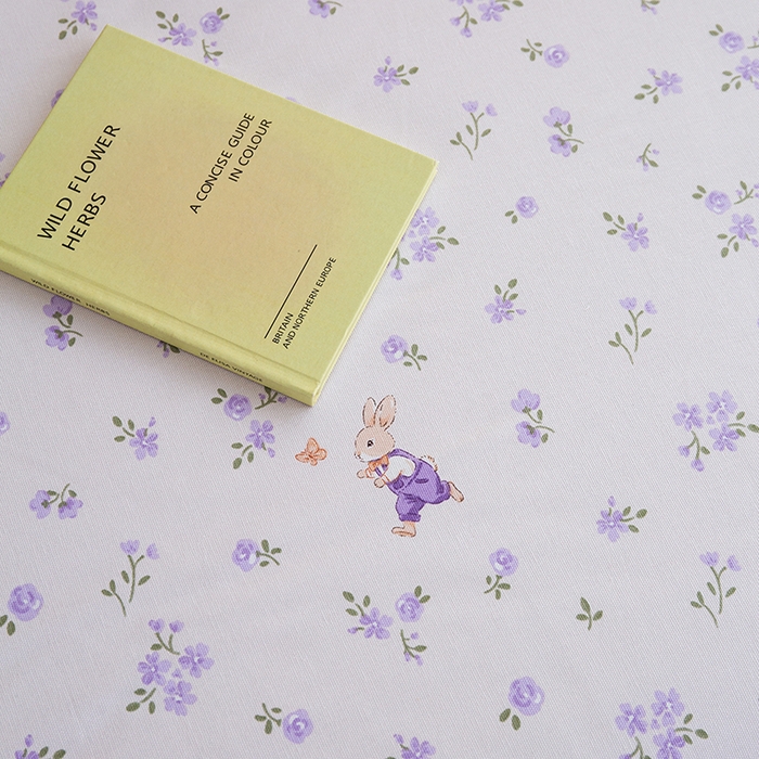 91家纺网 家纺一手货源 找家纺 慕尚家纺 2026新款全棉纯棉老粗布凉席席子 花间兔-紫