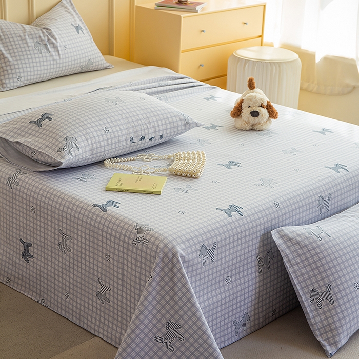 91家纺网 家纺一手货源 找家纺 慕尚家纺 2026新款全棉纯棉老粗布凉席席子 幸运小马