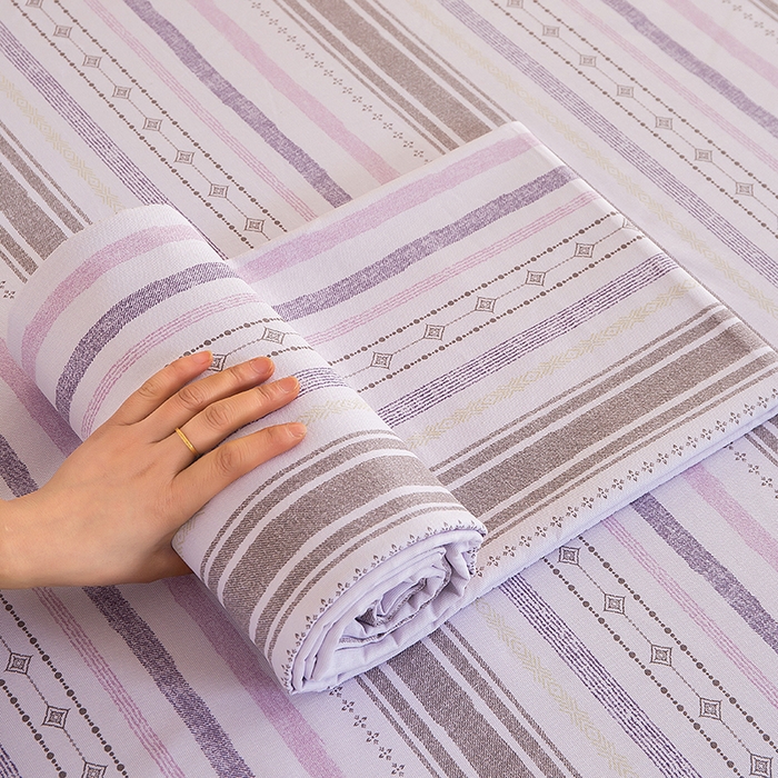 91家纺网 家纺一手货源 找家纺 慕尚家纺 2026新款全棉纯棉老粗布凉席席子 拾光-紫