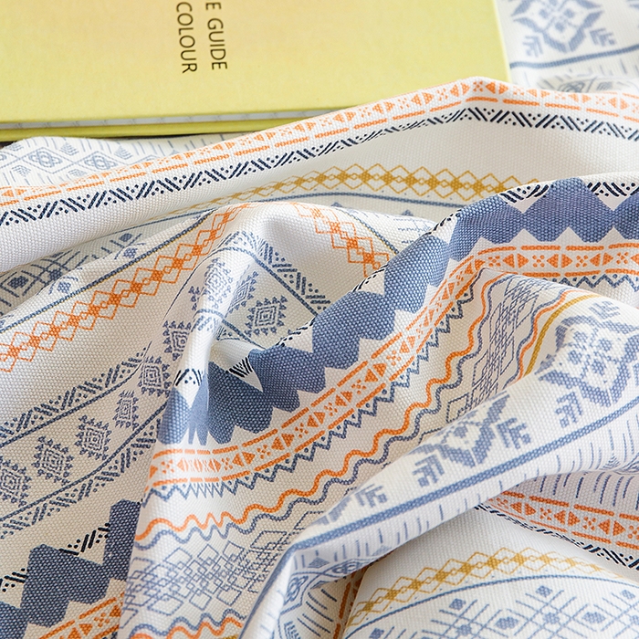 91家纺网 家纺一手货源 找家纺 慕尚家纺 2026新款全棉纯棉老粗布凉席席子 蓝橙花条