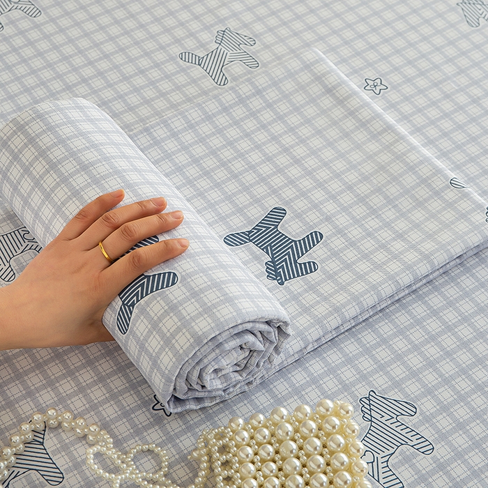 91家纺网 家纺一手货源 找家纺 慕尚家纺 2026新款全棉纯棉老粗布凉席席子 幸运小马