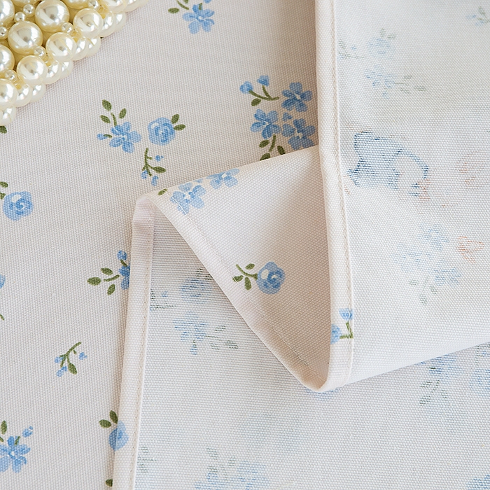 91家纺网 家纺一手货源 找家纺 慕尚家纺 2026新款全棉纯棉老粗布凉席席子 花间兔-蓝