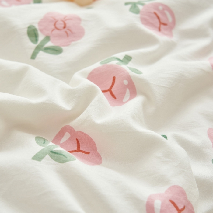 91家纺网 家纺一手货源 找家纺 畅销被业 2026新款A类水洗棉印花夏被空调被夏凉被 玫瑰小兔