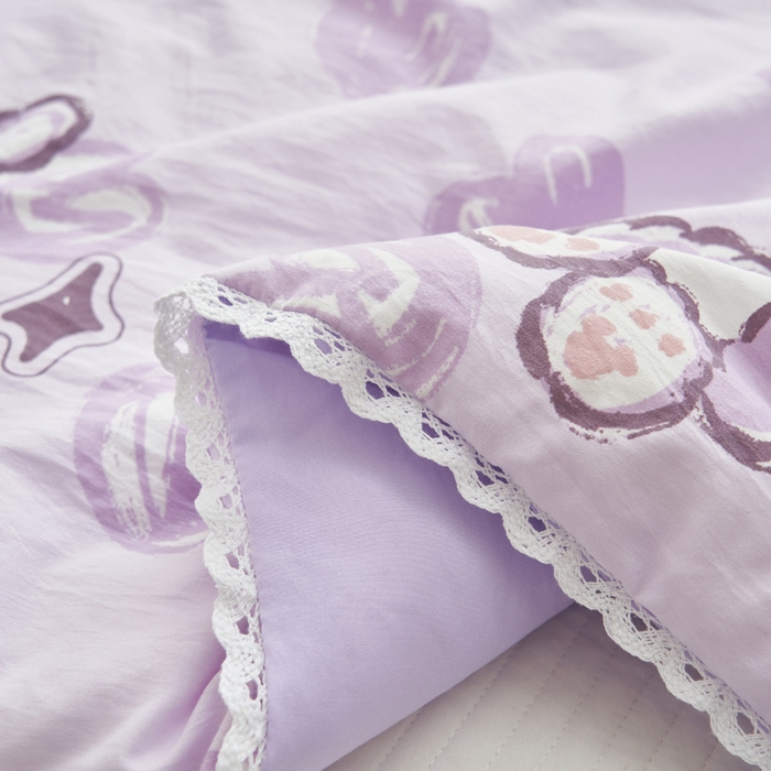 91家纺网 家纺一手货源 找家纺 畅销被业 2026新款A类水洗棉印花夏被空调被夏凉被 星星兔