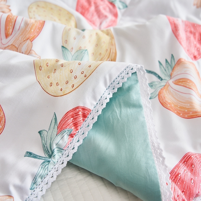 91家纺网 家纺一手货源 找家纺 畅销被业 2026新款A类水洗棉印花夏被空调被夏凉被 草莓甜心