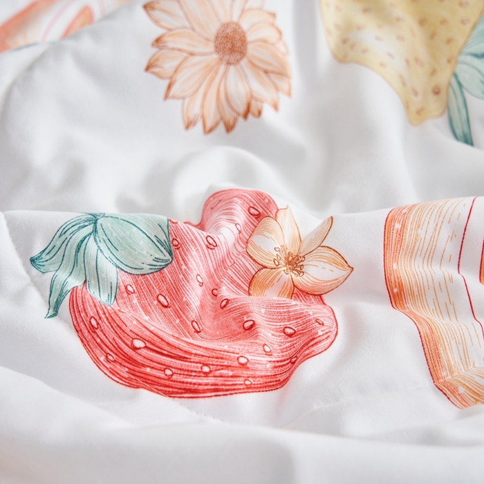 91家纺网 家纺一手货源 找家纺 畅销被业 2026新款A类水洗棉印花夏被空调被夏凉被 草莓甜心