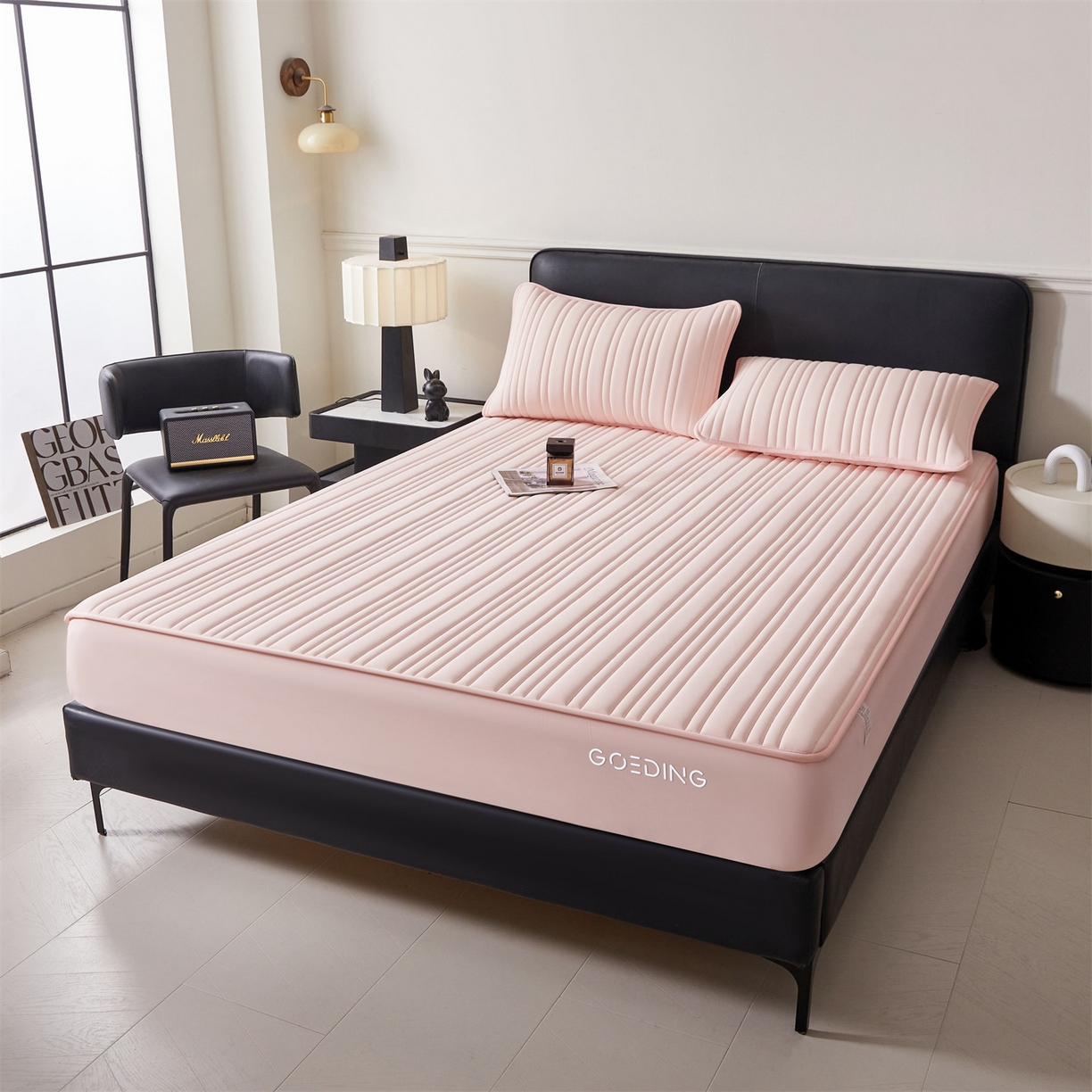 91家纺网 家纺一手货源 找家纺 雯豆家纺 2026春夏新款氨纶凉感丝床笠夏被四件套0.28凉感值空调被子被芯 知夏-粉