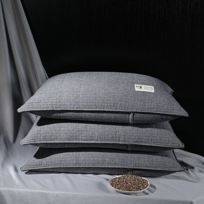 91家纺网 家纺一手货源 找家纺 （总）仁宇枕业 2026新款全棉纯棉极简系列水洗棉全荞麦枕头枕芯