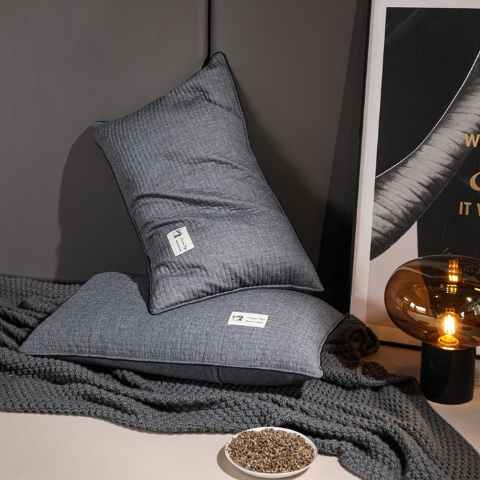 91家纺网 家纺一手货源 找家纺 （总）仁宇枕业 2026新款全棉纯棉极简系列水洗棉全荞麦枕头枕芯